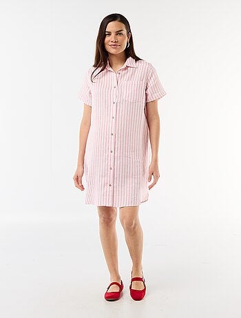 Vestido de maternidade de linho