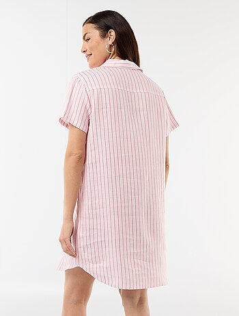 Vestido de maternidade de linho