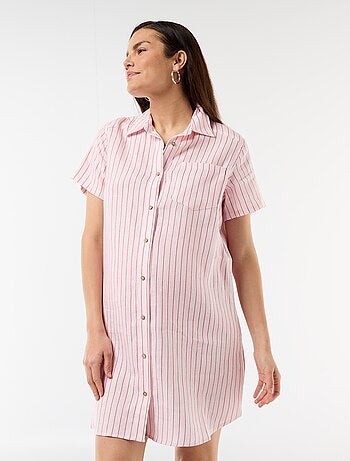 Vestido de maternidade de linho