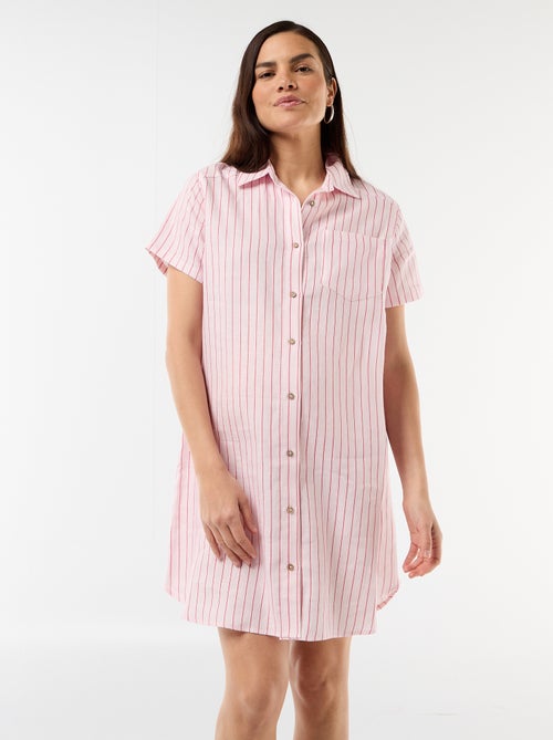 Vestido de maternidade de linho - Kiabi