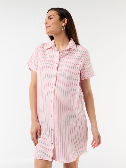 Vestido de maternidade de linho - Kiabi