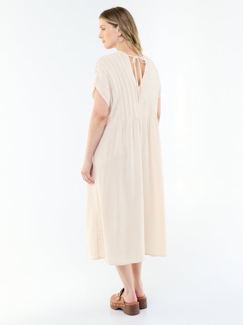 Vestido de maternidade em linho misto - Kiabi