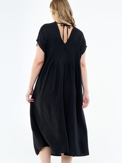Vestido de maternidade em linho misto - Kiabi