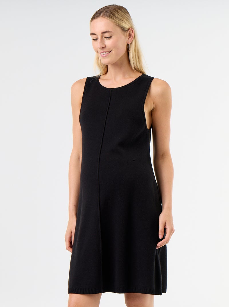 Vestido de maternidade jardineira Preto - Kiabi