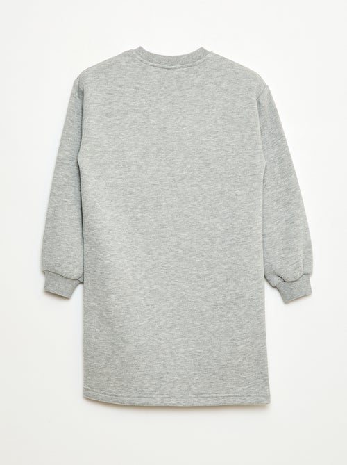 Vestido de moletom com aplicação de lantejoulas brilhantes - Kiabi