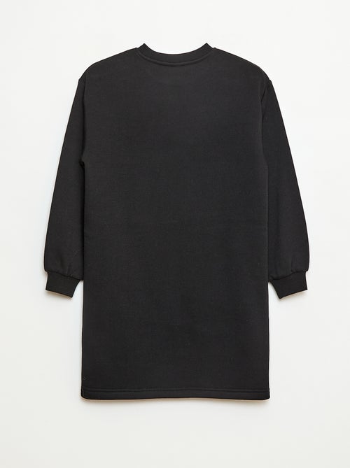 Vestido de moletom com detalhes de lantejoulas brilhantes - Kiabi