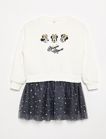 Vestido de moletom e tule 'Minnie' 'Disney'