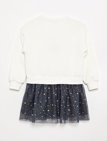 Vestido de moletom e tule 'Minnie' 'Disney'