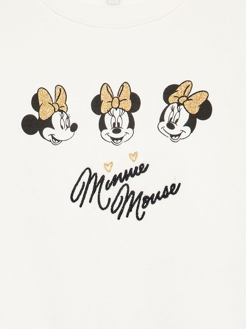 Vestido de moletom e tule 'Minnie' 'Disney' Branco - Kiabi