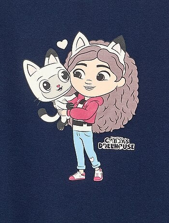 Vestido de moletom 'Gabby e a Casa Mágica' de manga comprida