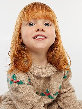 Vestido de Natal com gola