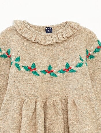 Vestido de Natal com gola