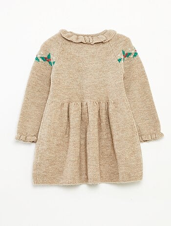 Vestido de Natal com gola