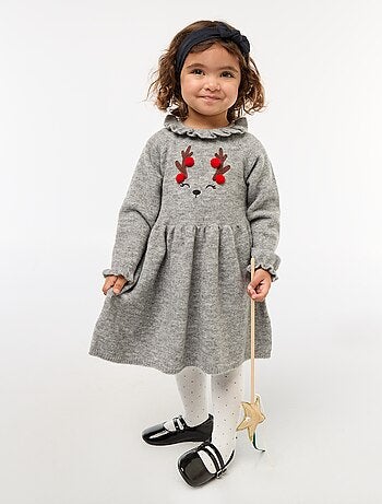 Vestido de Natal com gola