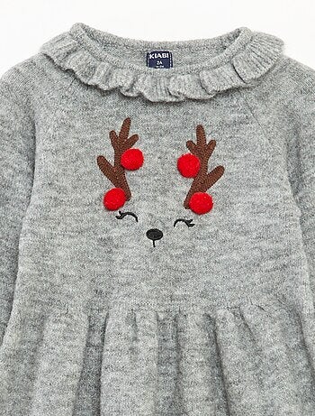 Vestido de Natal com gola