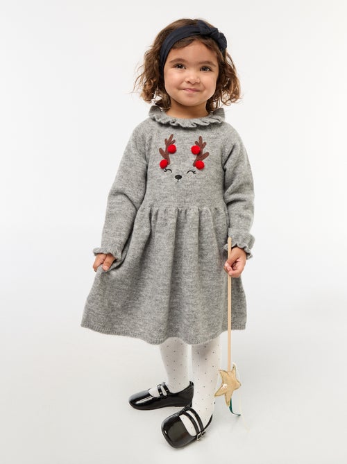 Vestido de Natal com gola - Kiabi