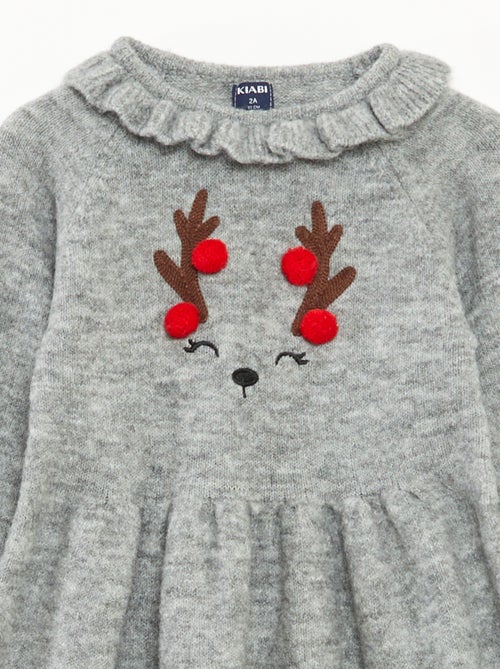 Vestido de Natal com gola - Kiabi