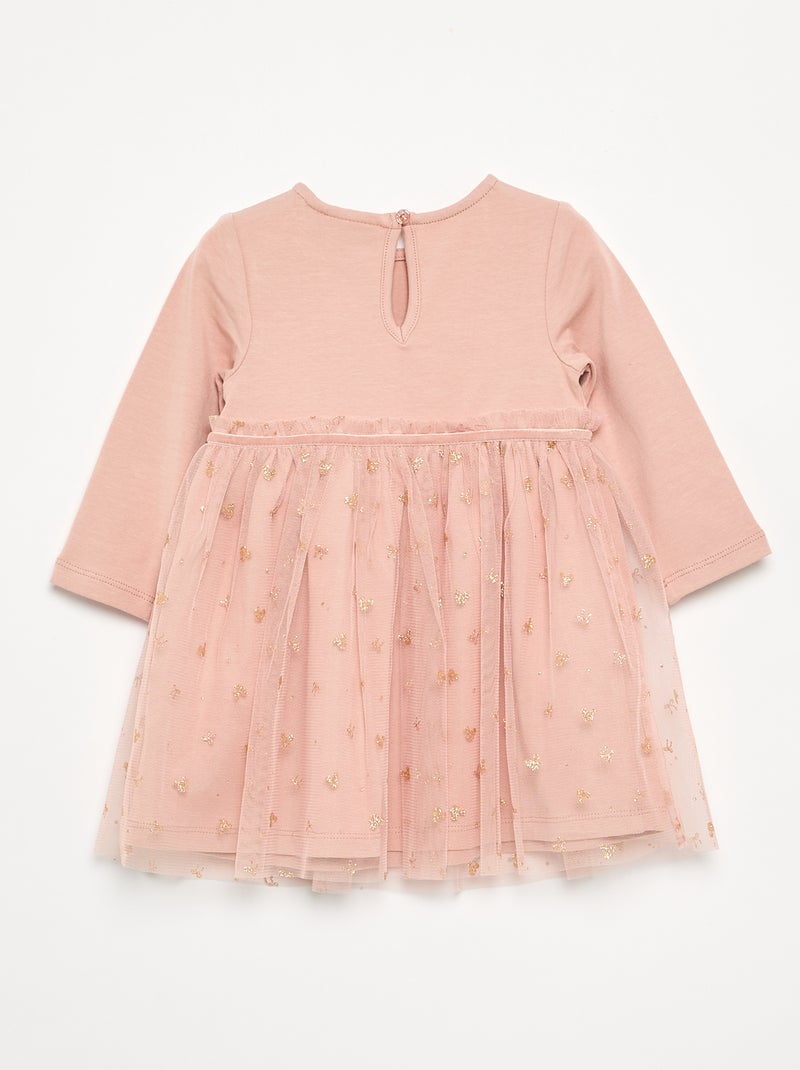 Vestido de Natal com parte inferior em tule 'Minnie' 'Disney' Rosa - Kiabi