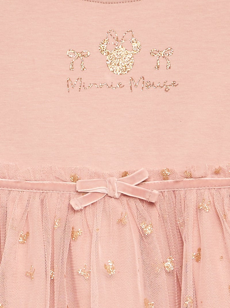 Vestido de Natal com parte inferior em tule 'Minnie' 'Disney' Rosa - Kiabi