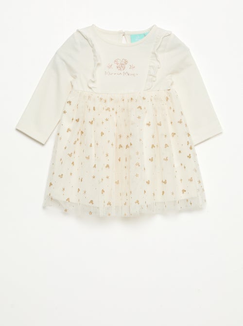 Vestido de Natal 'Disney' 'Minnie' flocado - Kiabi