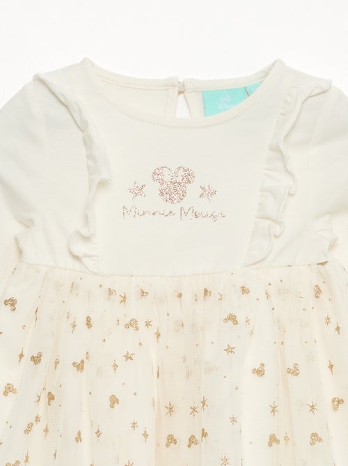 Vestido de Natal 'Disney' 'Minnie' flocado - Kiabi