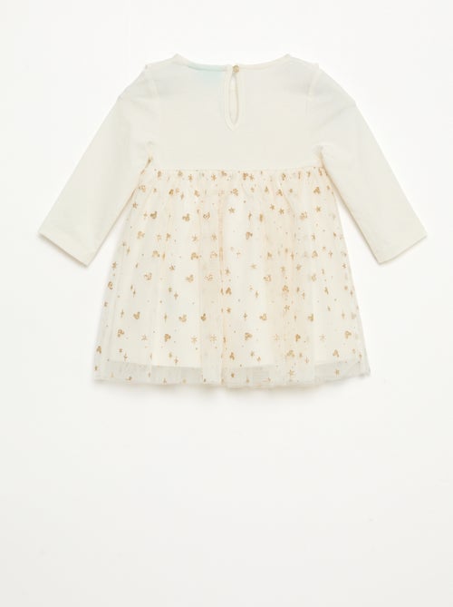 Vestido de Natal 'Disney' 'Minnie' flocado - Kiabi