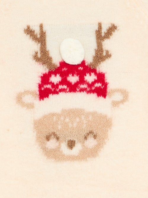 Vestido de Natal em malha de tricô - Kiabi