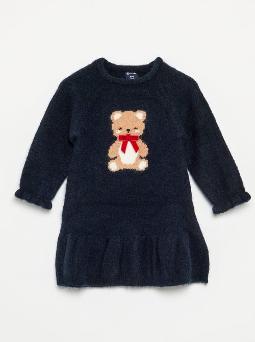 Vestido de Natal em malha tricotada - Kiabi