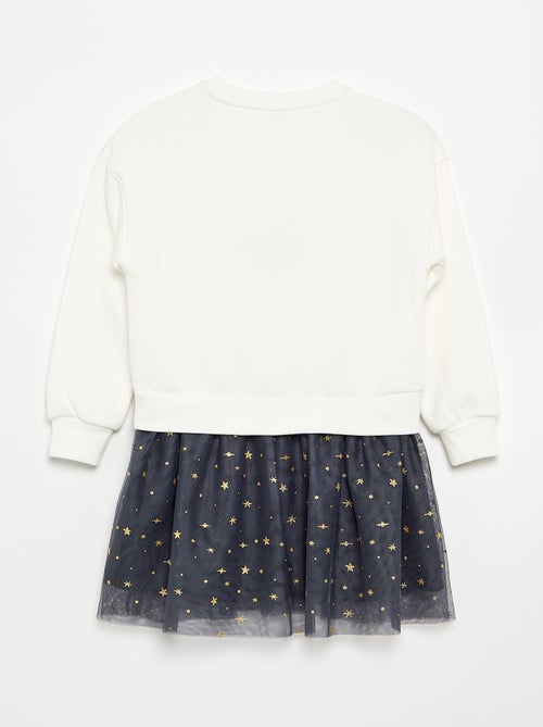 Vestido de Natal sweatshirt em moletão e tule 'Minnie' 'Disney' - Kiabi