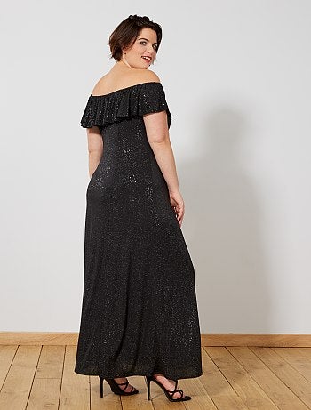 Vestido de noite comprido com brilhantes - Kiabi