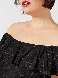 Vestido de noite comprido com brilhantes - Kiabi