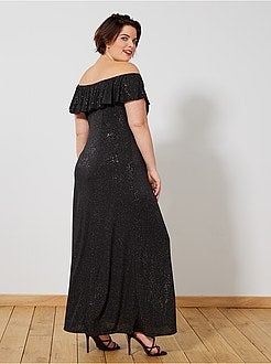 Vestido de noite comprido com brilhantes - Kiabi