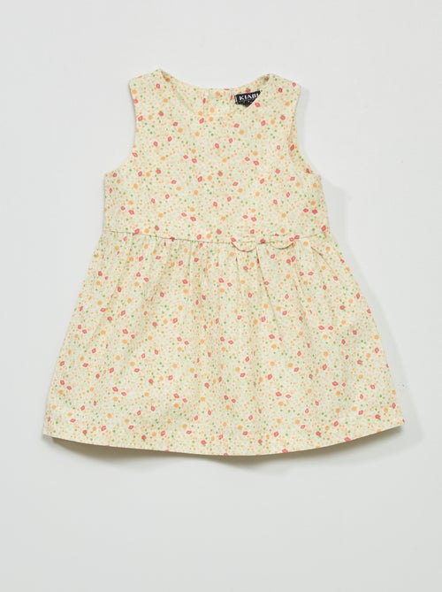 Vestido de popelina com estampado - Kiabi