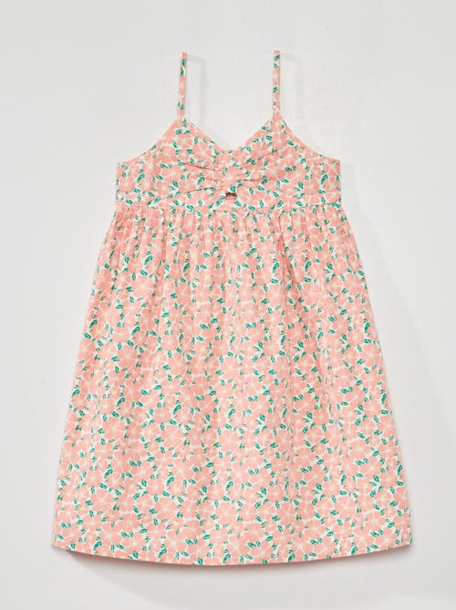 Vestido de popelina com estampado - Kiabi
