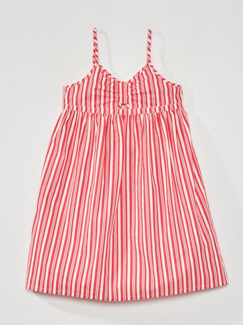 Vestido de popelina com estampado - Kiabi