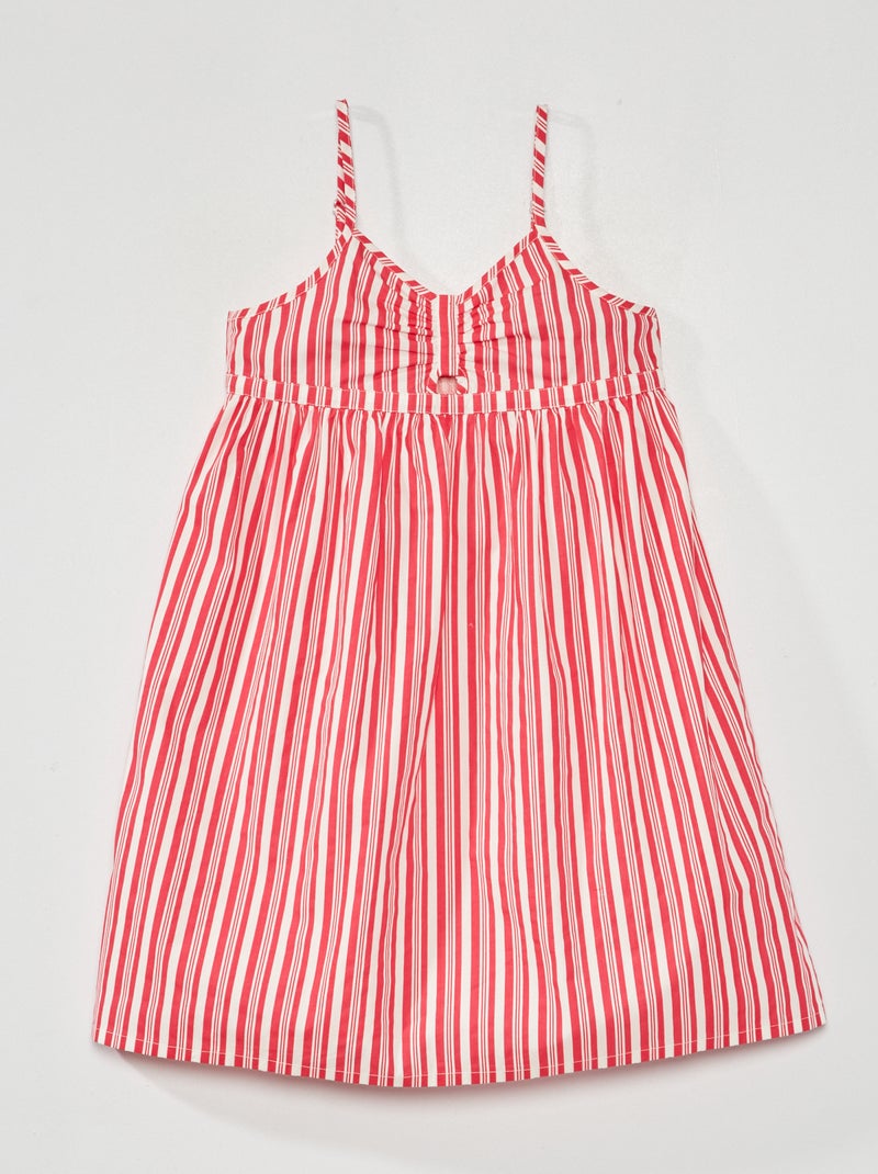 Vestido de popelina com estampado ROXO - Kiabi