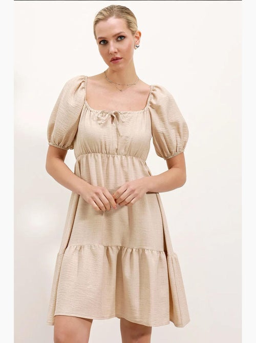 Vestido de popelina evasé bdart - Kiabi