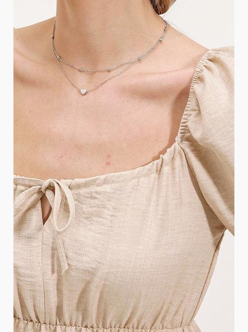 Vestido de popelina evasé bdart - Kiabi