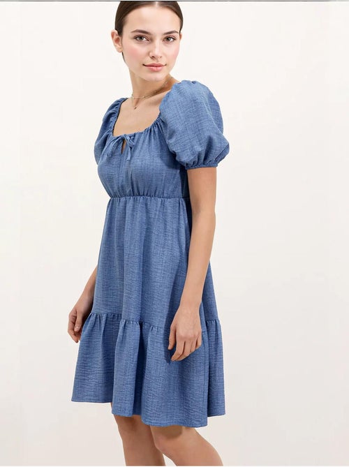 Vestido de popelina evasé bdart - Kiabi