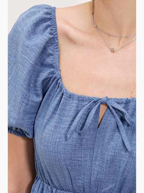 Vestido de popelina evasé bdart - Kiabi
