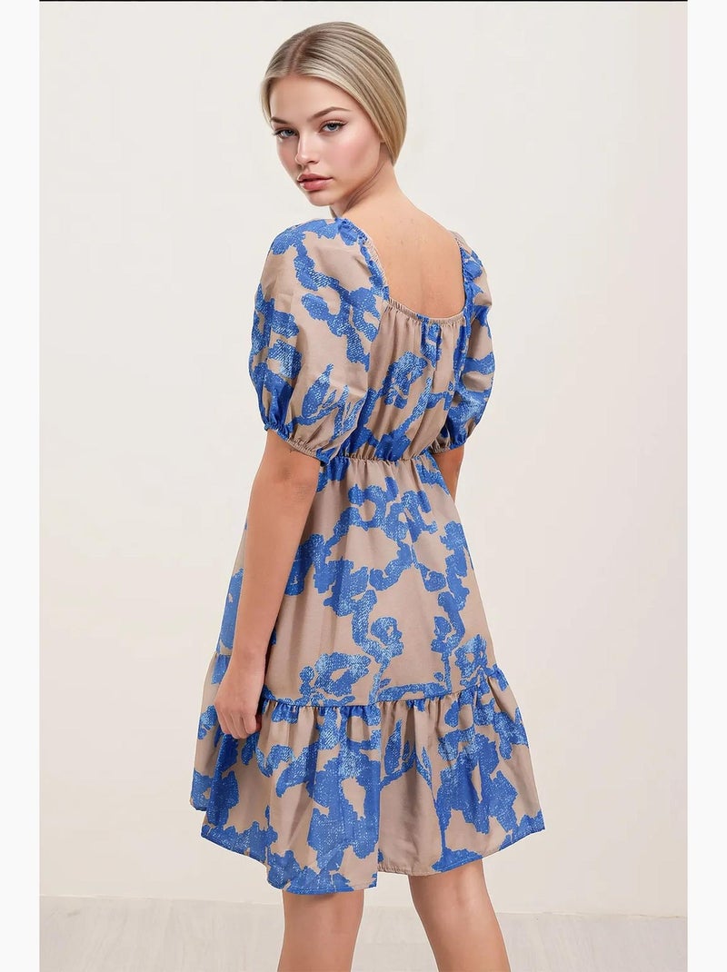 Vestido de popelina evasé bdart Azul-safira - Kiabi