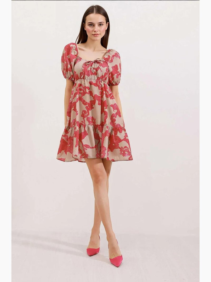 Vestido de popelina evasé bdart Framboesa - Kiabi