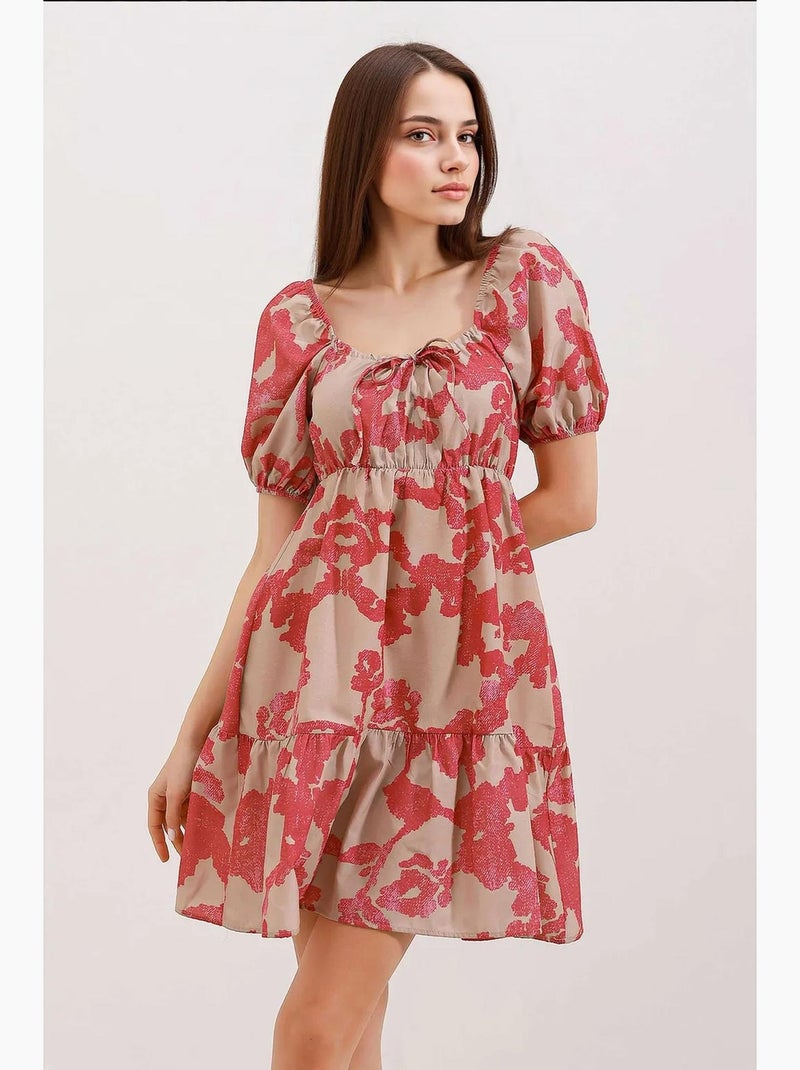 Vestido de popelina evasé bdart Framboesa - Kiabi