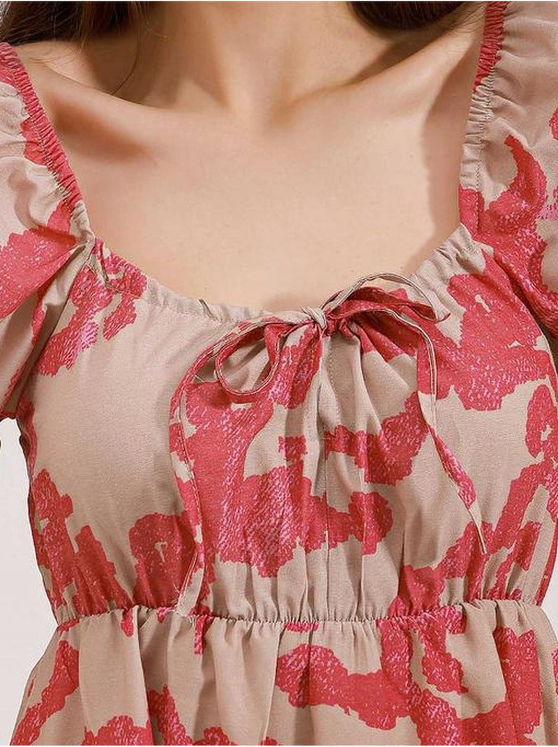 Vestido de popelina evasé bdart Framboesa - Kiabi