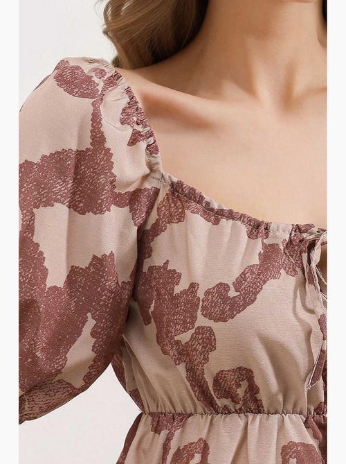 Vestido de popelina evasé bdart - Kiabi
