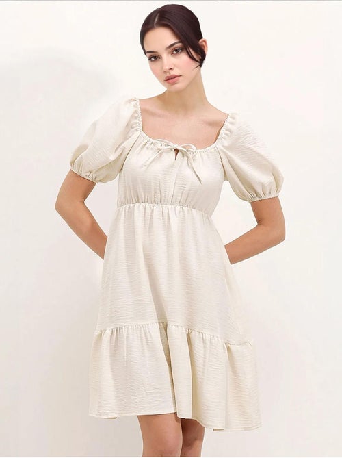 Vestido de popelina evasé bdart - Kiabi
