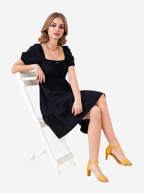 Vestido de popelina evasé bdart - Kiabi