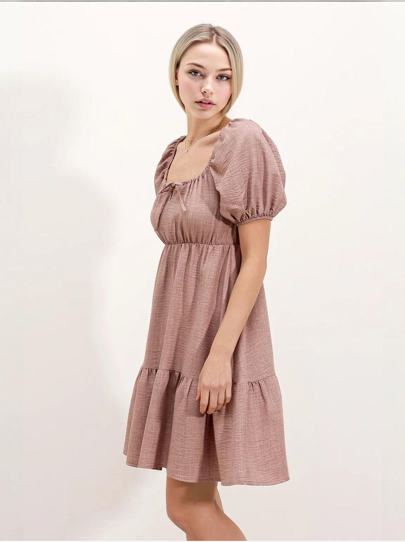 Vestido de popelina evasé bdart Rosa velho - Kiabi