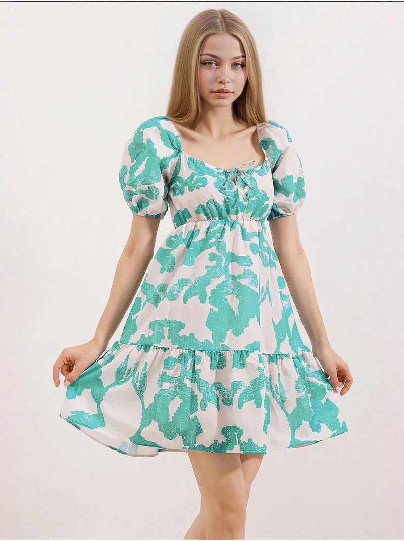 Vestido de popelina evasé bdart Verde menta - Kiabi