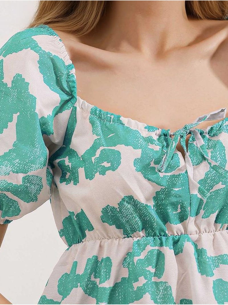 Vestido de popelina evasé bdart Verde menta - Kiabi